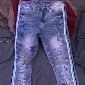 Biker Jeans Painted